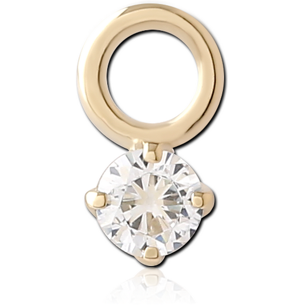 14K GOLD JEWELLED CHARM