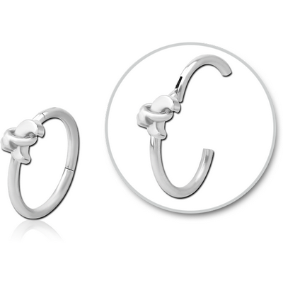 SURGICAL STEEL HINGED SEPTUM RING - ANNULAR ECLIPSE AND STAR