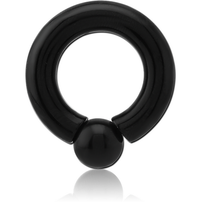 BLACK PVD COATED SURGICAL STEEL INTERNALLY THREADED BALL CLOSURE RING