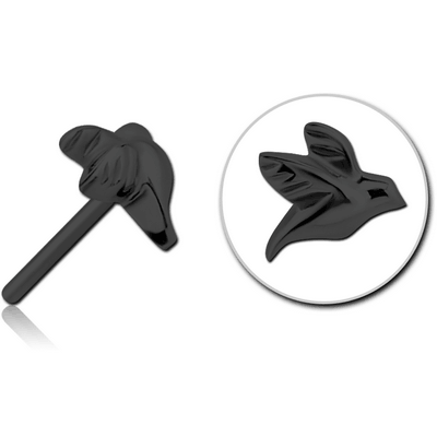 BLACK PVD COATED SURGICAL STEEL THREADLESS ATTACHMENT - BIRD