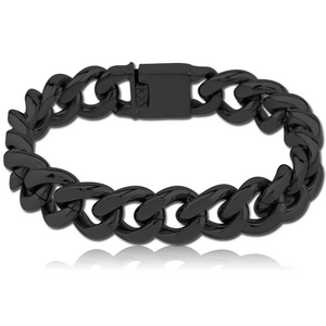 BLACK PVD COATED SURGICAL STEEL BRACELET