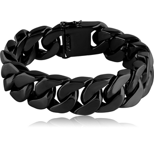 BLACK PVD COATED SURGICAL STEEL BRACELET