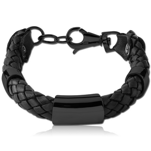 BLACK PVD COATED SURGICAL STEEL BRACELET