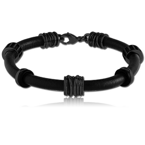 BLACK PVD COATED SURGICAL STEEL BRACELET