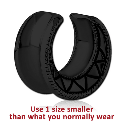 BLACK PVD COATED SURGICAL STEEL HALF TUNNEL