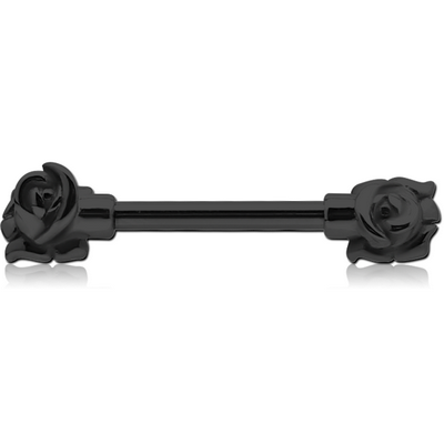 BLACK PVD COATED SURGICAL STEEL NIPPLE BAR