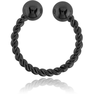 BLACK PVD COATED SURGICAL STEEL NOSE RING