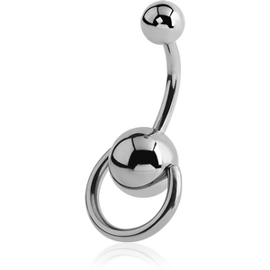 SURGICAL STEEL SLAVE NAVEL BANANA