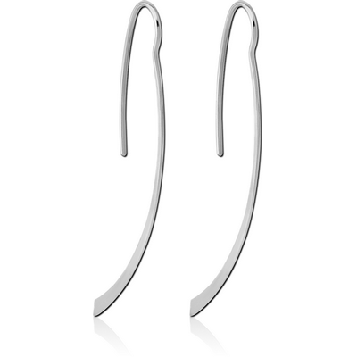 RHODIUM PLATED BRASS EARRINGS PAIR