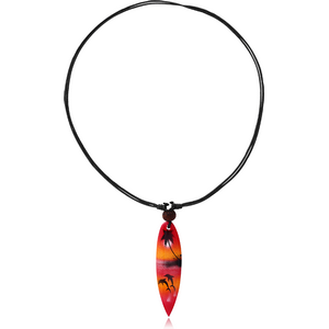 ORGANIC WOODEN NECKLACE SURFBOARD