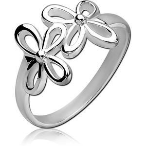 RHODIUM PLATED BRASS RING