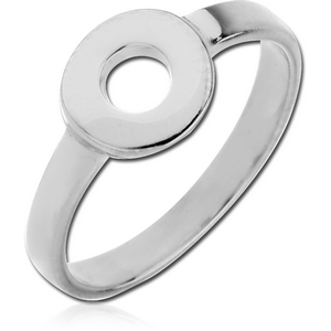 RHODIUM PLATED BRASS RING