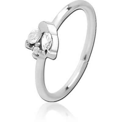 SURGICAL STEEL JEWELLED SEAMLESS RING