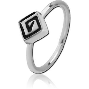 SURGICAL STEEL SEAMLESS RING - RHOMBUS