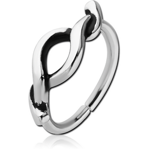 SURGICAL STEEL SEAMLESS RING - TWIST WRAP