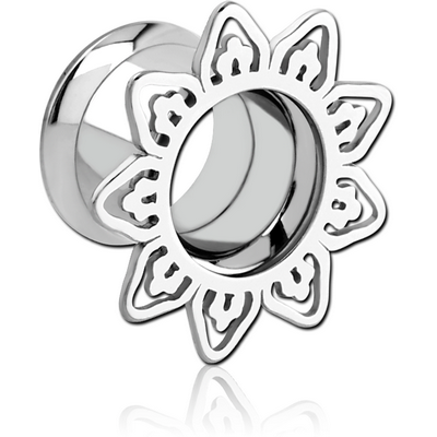 STAINLESS STEEL DOUBLE FLARED INTERNALLY THREADED TUNNEL - FILIGREE