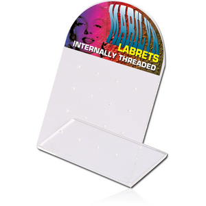 ACRYLIC DISPLAY FOR 16 INTERNAL LABRETS WITH STICKER040