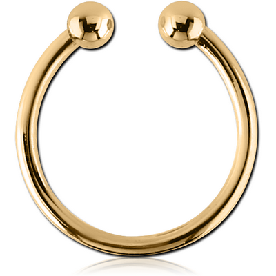 GOLD PVD 18K COATED SURGICAL STEEL FAKE SEPTUM RING