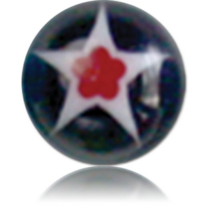 UV ACRYLIC SIDE THREADED GLITTERRING MURANO BALL