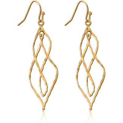 GOLD PVD COATED BRASS EARRINGS PAIR