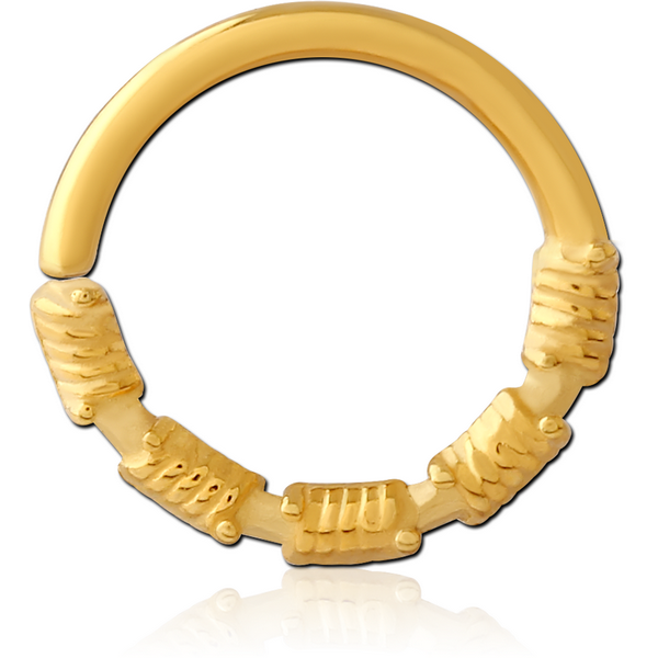 GOLD PVD COATED SURGICAL STEEL SEAMLESS RING