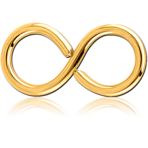 GOLD PVD COATED SURGICAL STEEL OPEN INFINITY SEAMLESS RING