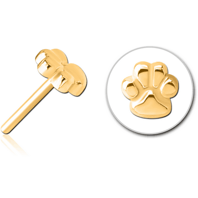 GOLD PVD COATED SURGICAL STEEL THREADLESS ATTACHMENT - PAW