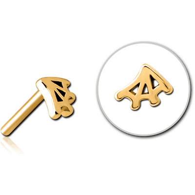 GOLD PVD COATED SURGICAL STEEL THREADLESS ATTACHMENT - WEB