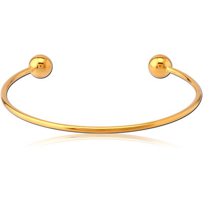 GOLD PVD COATED SURGICAL STEEL BANGLE