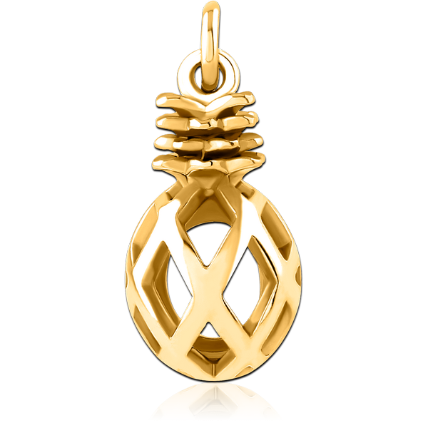 GOLD PVD COATED SURGICAL STEEL CHARM