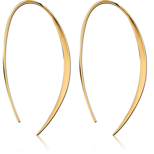 GOLD PVD COATED SURGICAL STEEL EARRINGS PAIR