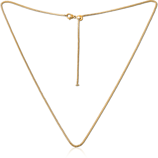 GOLD PVD COATED SURGICAL STEEL NECKLACE