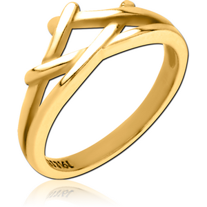 GOLD PVD COATED SURGICAL STEEL RING