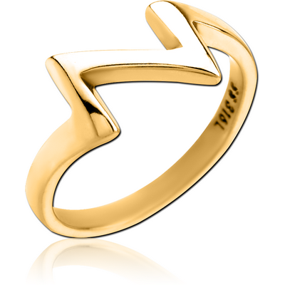 GOLD PVD COATED SURGICAL STEEL RING