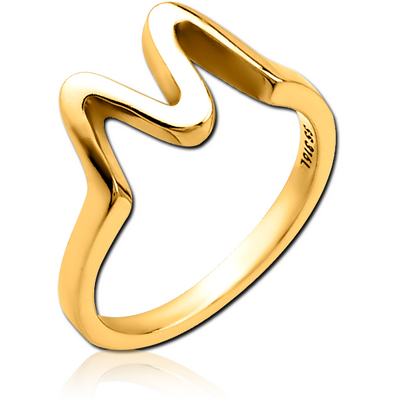 GOLD PVD COATED SURGICAL STEEL RING