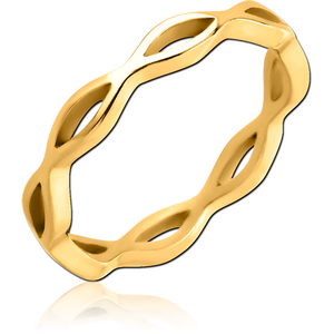 GOLD PVD COATED SURGICAL SURGICAL STEEL RING