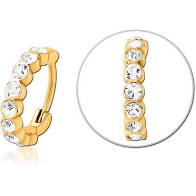 GOLD PVD COATED SURGICAL STEEL JEWELLED MULTI PURPOSE CLICKER