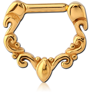 GOLD PVD COATED SURGICAL STEEL SEPTUM CLICKER