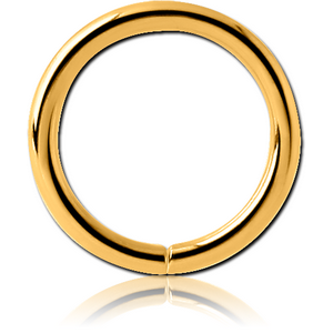 STERLING SILVER 925 GOLD PVD COATED SEAMLESS RING