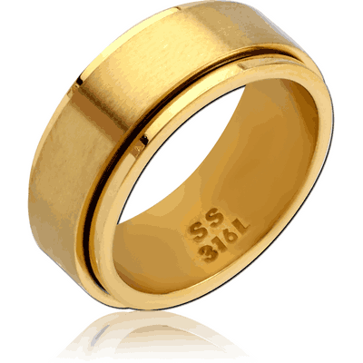 GOLD PVD COATED STAINLESS STEEL RING