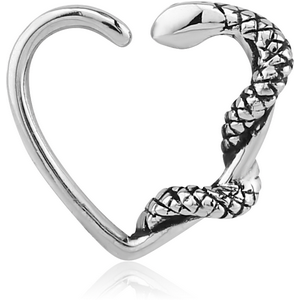 SURGICAL STEEL OPEN HEART SEAMLESS RING