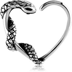 SURGICAL STEEL OPEN HEART SEAMLESS RING