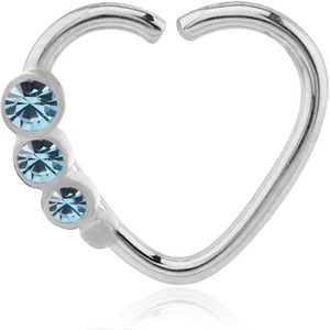 SURGICAL STEEL OPEN HEART SEAMLESS RING