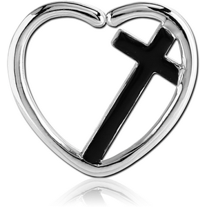 SURGICAL STEEL OPEN HEART SEAMLESS RING