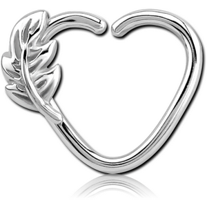 SURGICAL STEEL OPEN HEART SEAMLESS RING