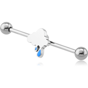 SURGICAL STEEL THUNDERCLOUD INDUSTRIAL BARBELL