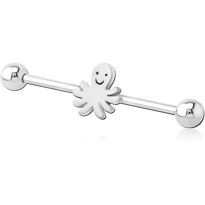 SURGICAL STEEL INDUSTRIAL BARBELL - SQUID