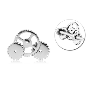 SURGICAL STEEL ADJUSTABLE SLIDING CHARM FOR INDUSTRIAL BARBELL - WHEEL