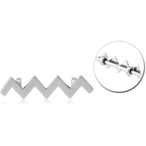 SURGICAL STEEL ADJUSTABLE SLIDING CHARM FOR INDUSTRIAL BARBELL - SERRATION