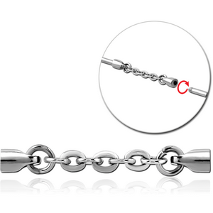 SURGICAL STEEL CHARM FOR INDUSTRIAL BARBELL - CHAIN